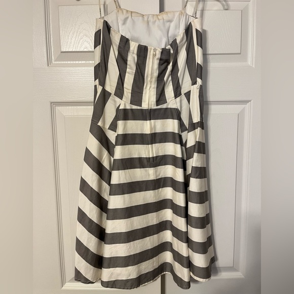 Gray and White Striped Dress - Picture 3 of 6
